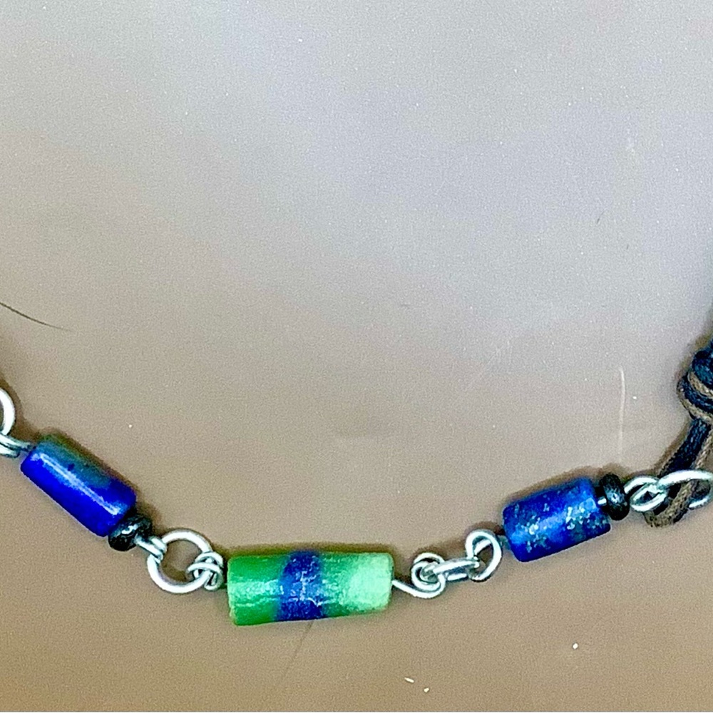 Unisex African sand bead choker. Handmade.